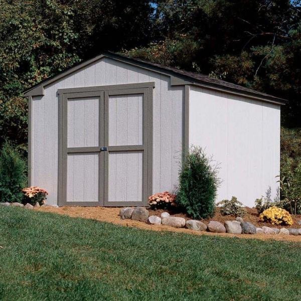 Installed Princeton 10 ft. x 10 ft. Wood Storage Shed with Autumn Brown Shingles