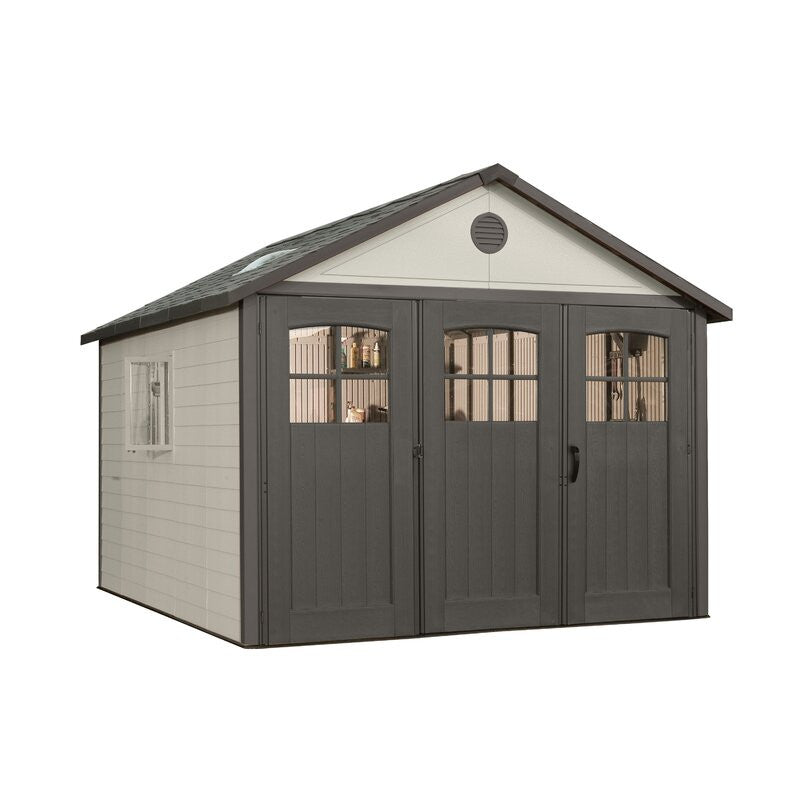 11 ft. W x 11 ft. D Plastic Storage Shed