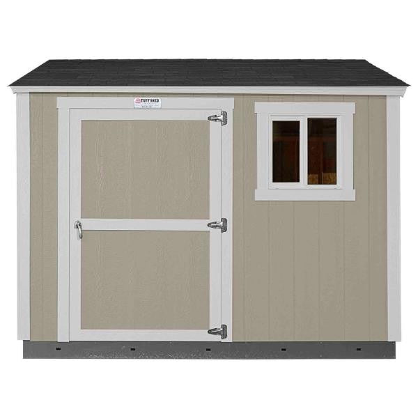Installed The Tahoe Series Tall Ranch 8 ft. x 10 ft. x 8 ft. 6 in. Painted Wood Storage Building Shed and Sidewall Door