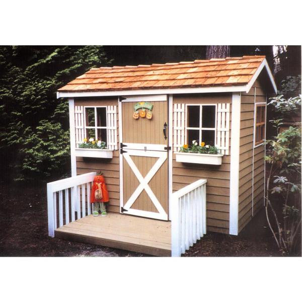 Cabana 9 ft. x 6 ft. Western Red Cedar Garden Shed