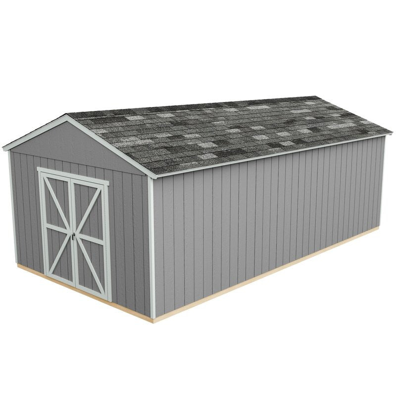 Astoria 12 ft. W x 24 ft. D Solid + Manufactured Wood Storage Shed
