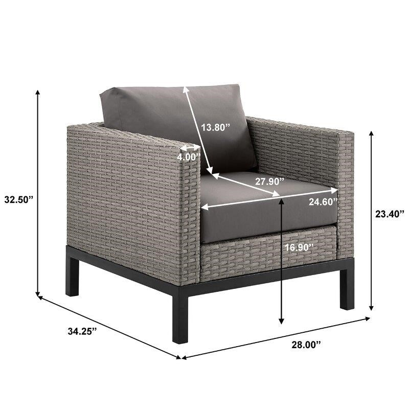 Berger Metal 4 - Person Seating Group with Cushions