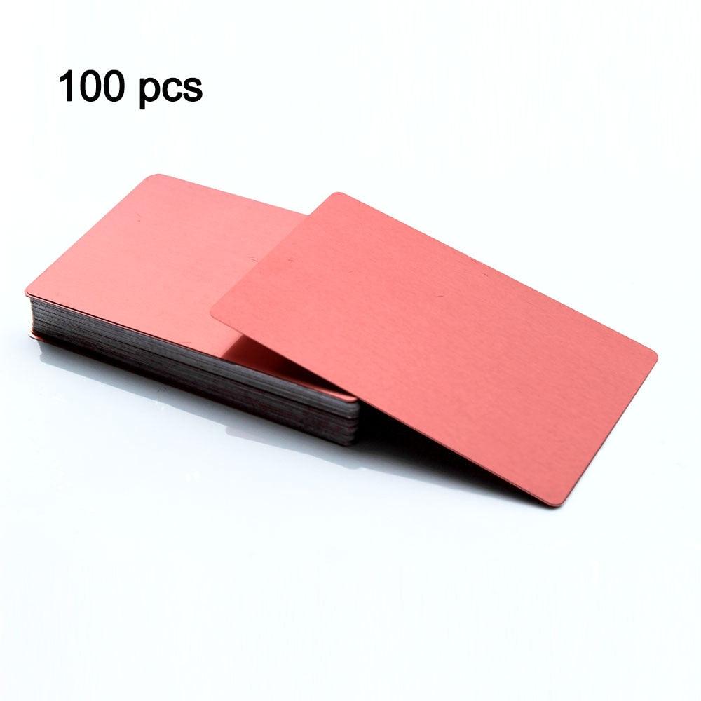 Twotrees 100 Pcs Metal Business Card 0.2mm Thickness Aluminum Alloy Blanks Card