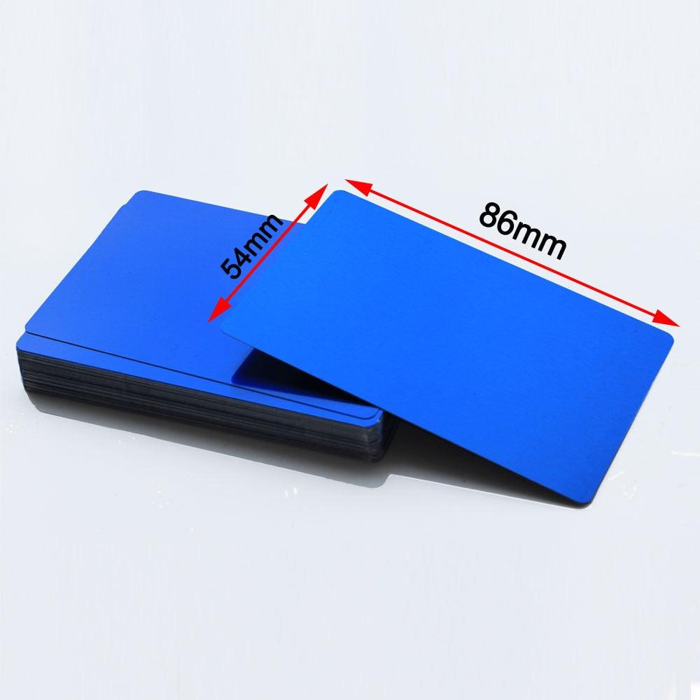 Twotrees 100 Pcs Metal Business Card 0.2mm Thickness Aluminum Alloy Blanks Card
