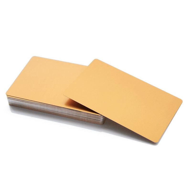 Twotrees 100 Pcs Metal Business Card 0.2mm Thickness Aluminum Alloy Blanks Card