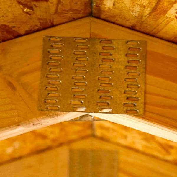 Installed The Tahoe Series Tall Ranch 8 ft. x 10 ft. x 8 ft. 6 in. Painted Wood Storage Building Shed and Sidewall Door