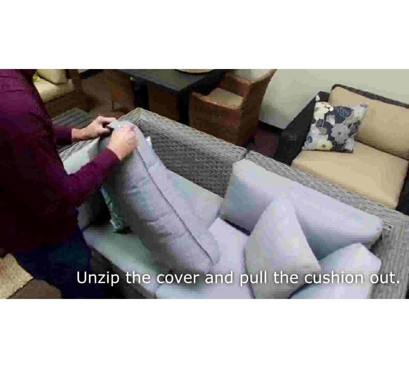 Rochford All Weather Wicker/Rattan 4 - Person Seating Group with Cushions