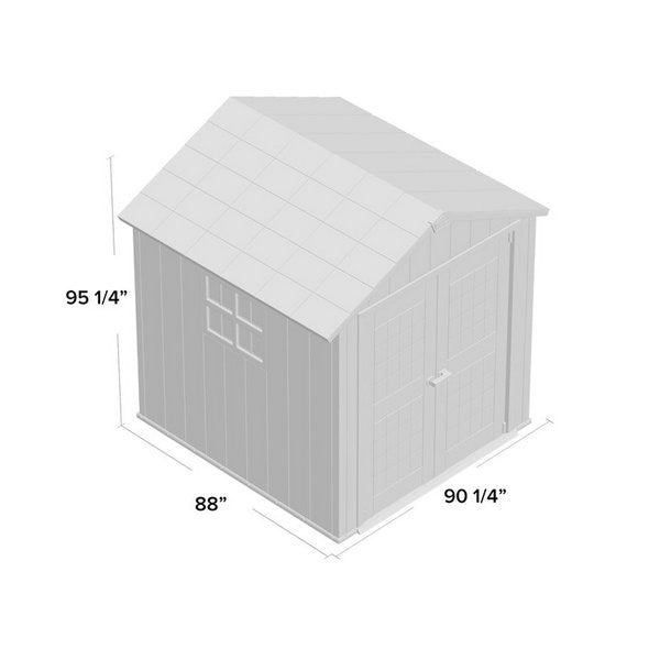 Oakland 7.5 ft. W x 7.5 ft. D Plastic Storage Shed