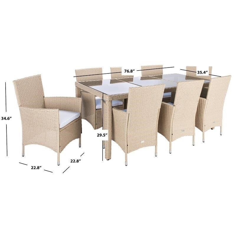 Hailee Rectangular 8 - Person 76.8'' Long Dining Set with Cushions