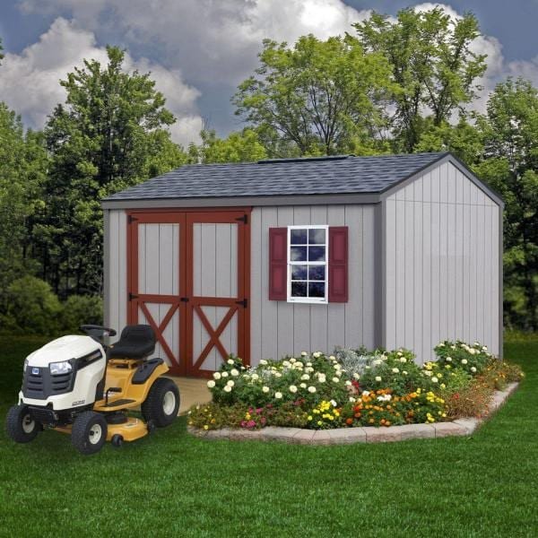 Cypress 12 ft. x 10 ft. Wood Storage Shed Kit