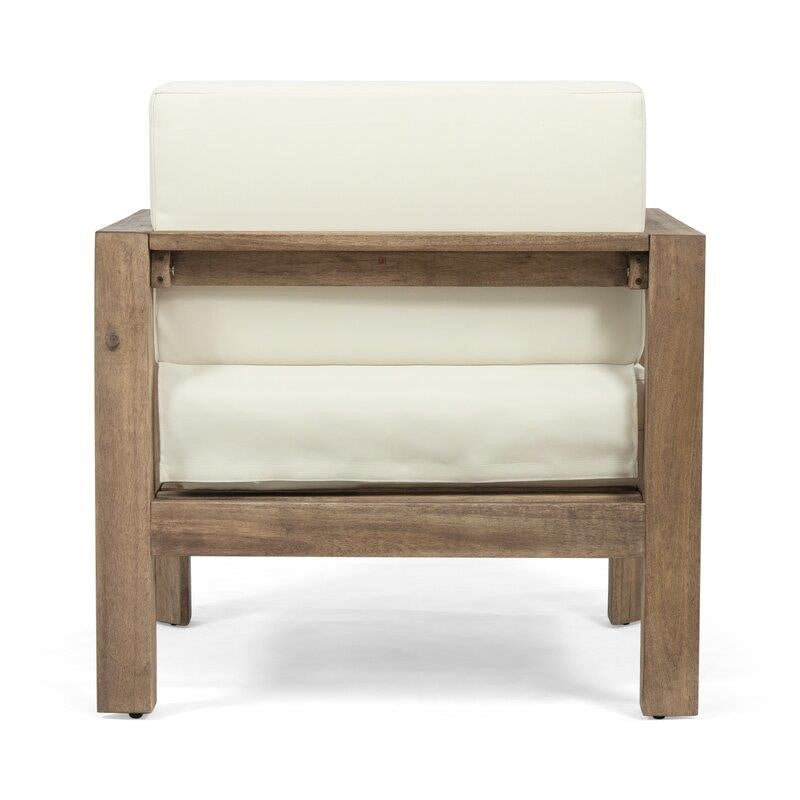 Mabie Solid Wood 4 - Person Seating Group with Cushions