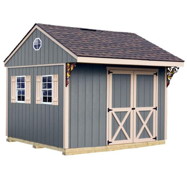 Northwood 10 ft. x 10 ft. Wood Storage Shed Kit with Floor Including 4 x 4 Runners