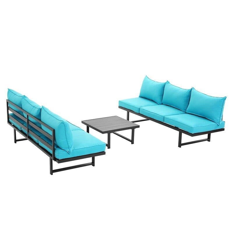 Jacques-Kad Metal 5 - Person Seating Group with Cushions