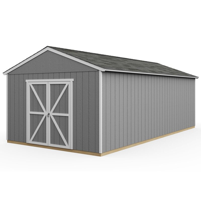 Astoria 12 ft. W x 24 ft. D Solid + Manufactured Wood Storage Shed