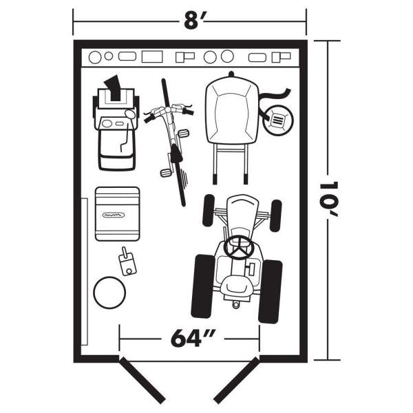 Installed Montana 8 ft. x 10 ft. Wood Storage Shed with Autumn Brown Shingles