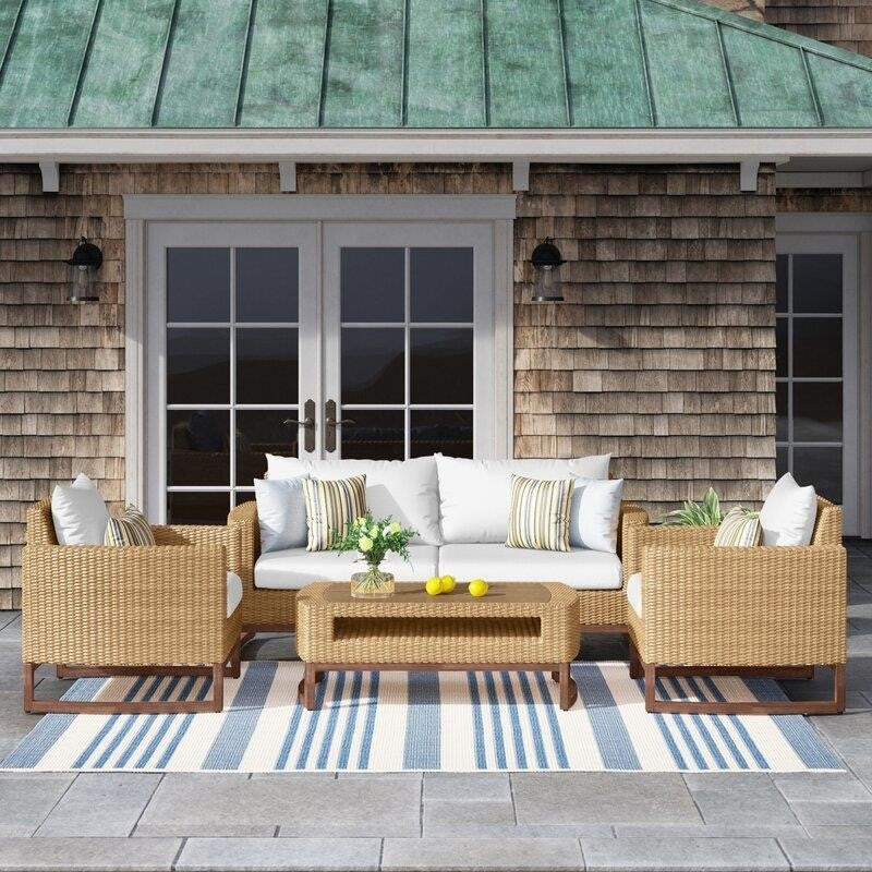 Mcdougal 4 - Person Seating Group with Sunbrella Cushions