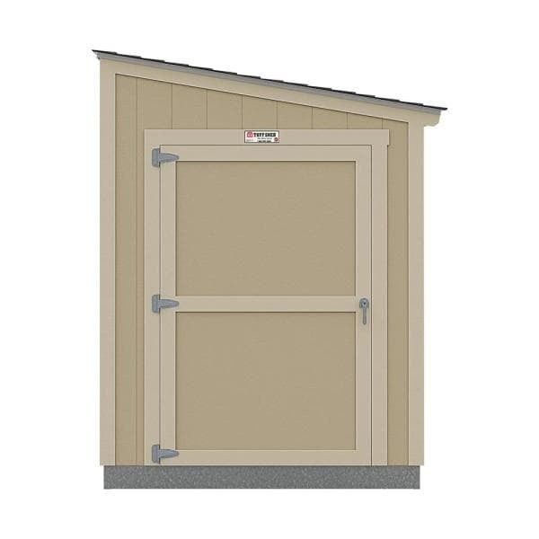 Installed The Tahoe Series Lean-To 6 ft. x 10 ft. x 8 ft. 3 in. Un-Painted Wood Storage Building Shed