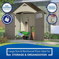 Cascade 7 ft. W x 7 ft. D Plastic Storage Shed