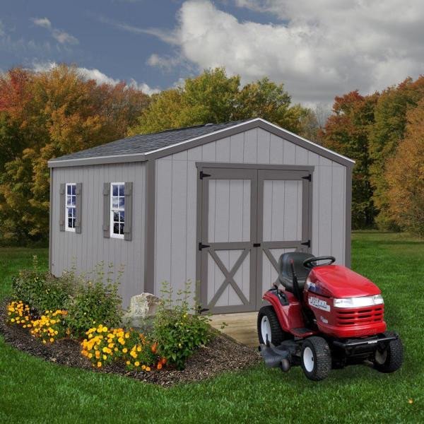Elm 10 ft. x 12 ft. Wood Storage Shed Kit with Floor