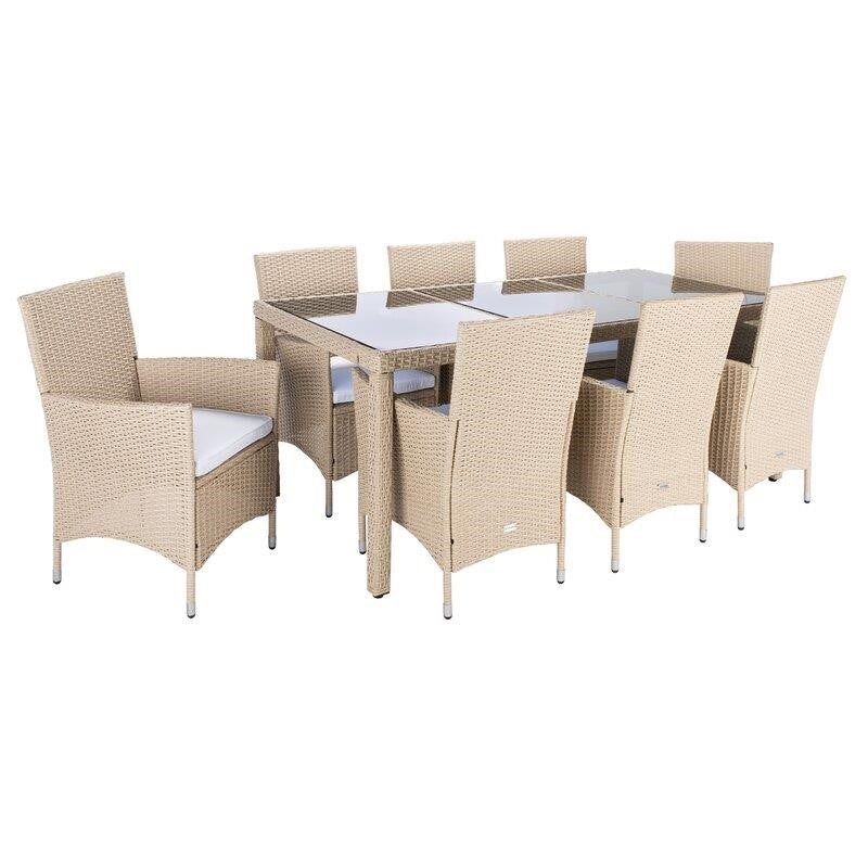 Hailee Rectangular 8 - Person 76.8'' Long Dining Set with Cushions
