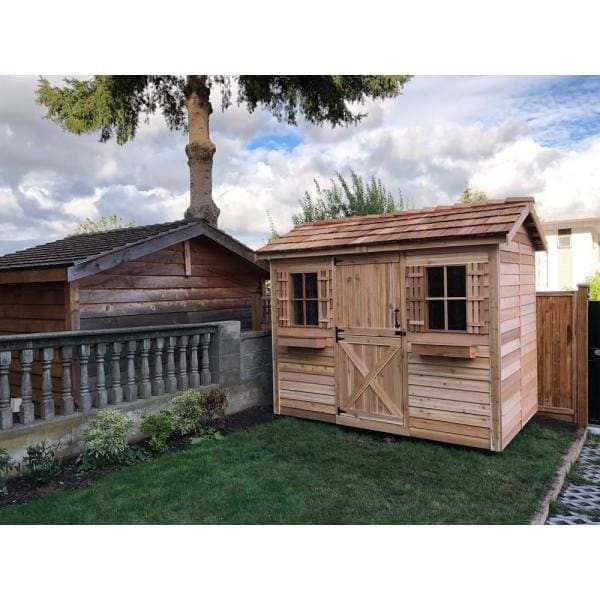 Cabana 9 ft. x 6 ft. Western Red Cedar Garden Shed