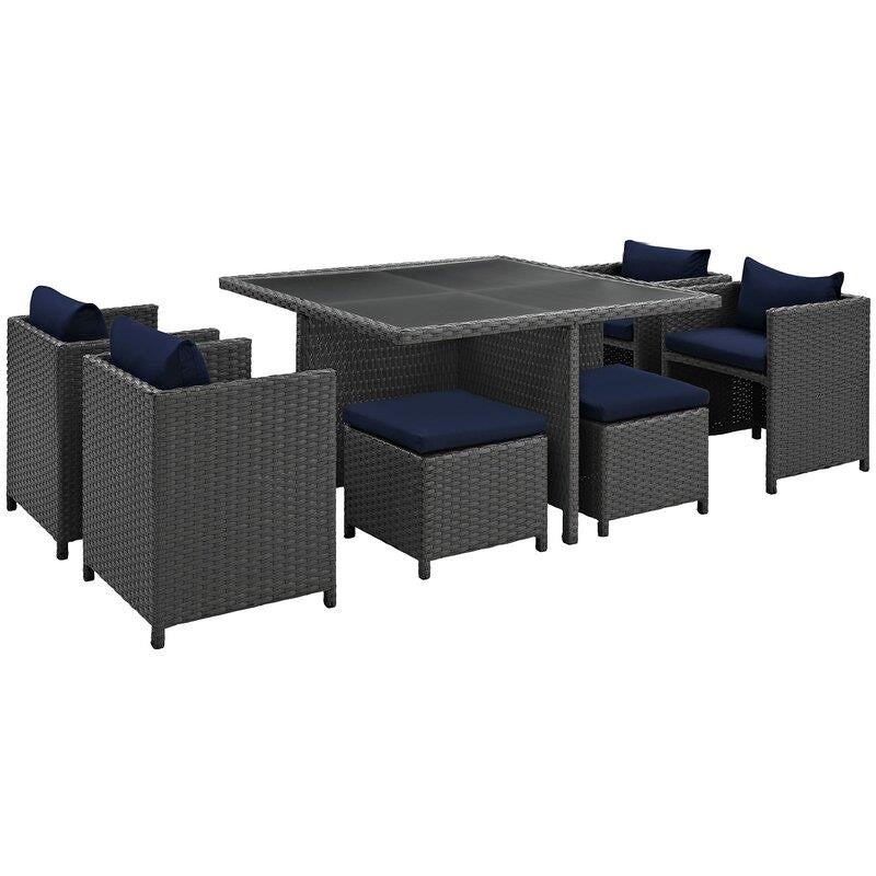 Tripp Square 6 - Person 52.5'' Long Dining Set with Cushions