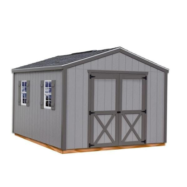 Elm 10 ft. x 12 ft. Wood Storage Shed Kit with Floor