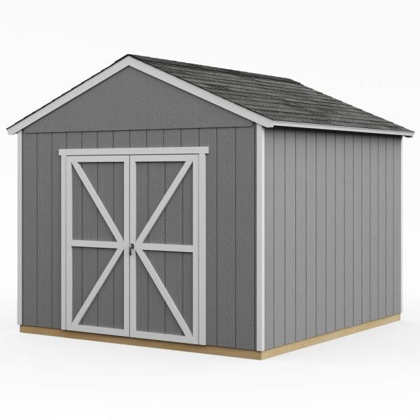 Installed Rookwood 10 ft. x 10 ft. Wooden Shed with Autmun Brown Shingles