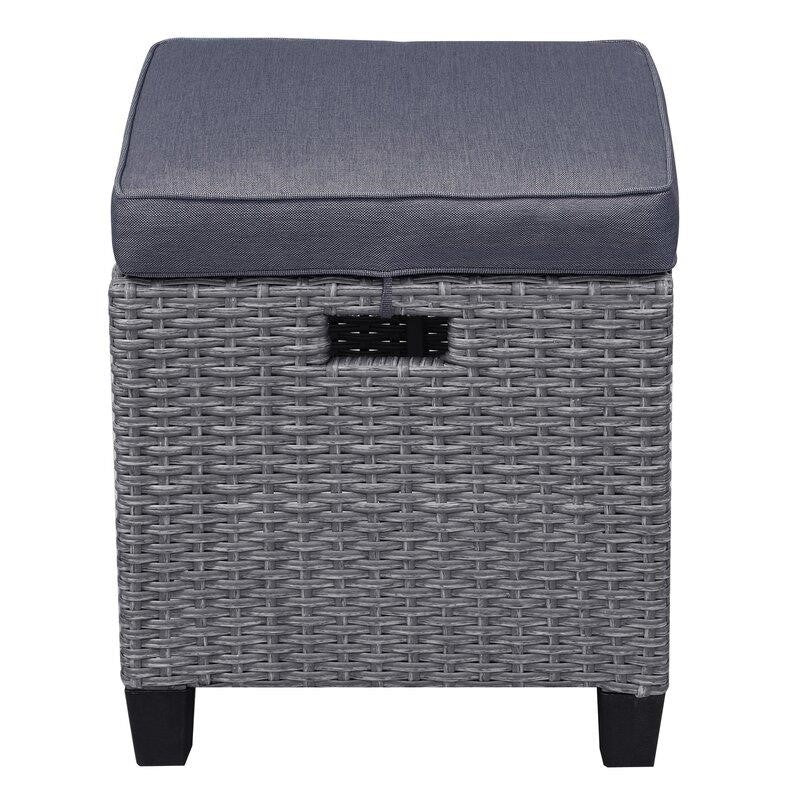 Julianna Wicker/Rattan 7 - Person Seating Group with Cushions