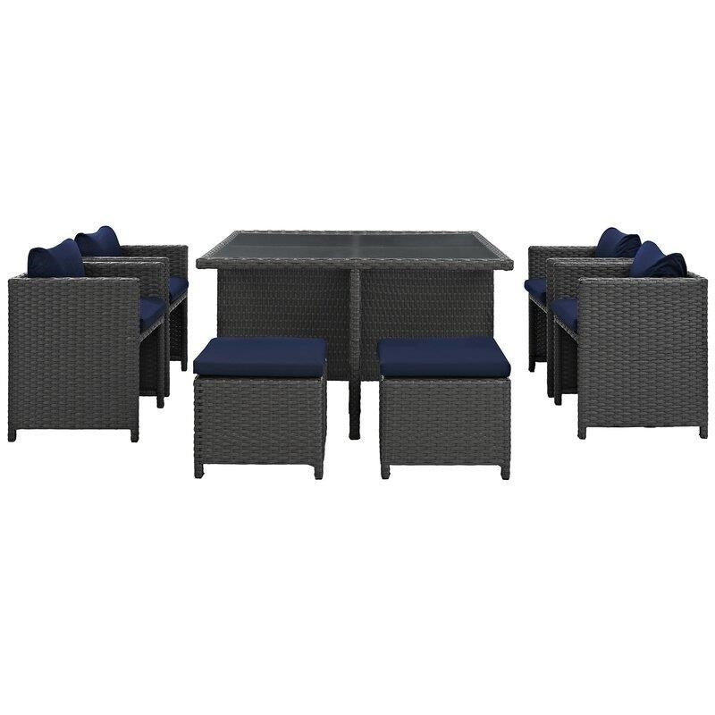 Tripp Square 6 - Person 52.5'' Long Dining Set with Cushions