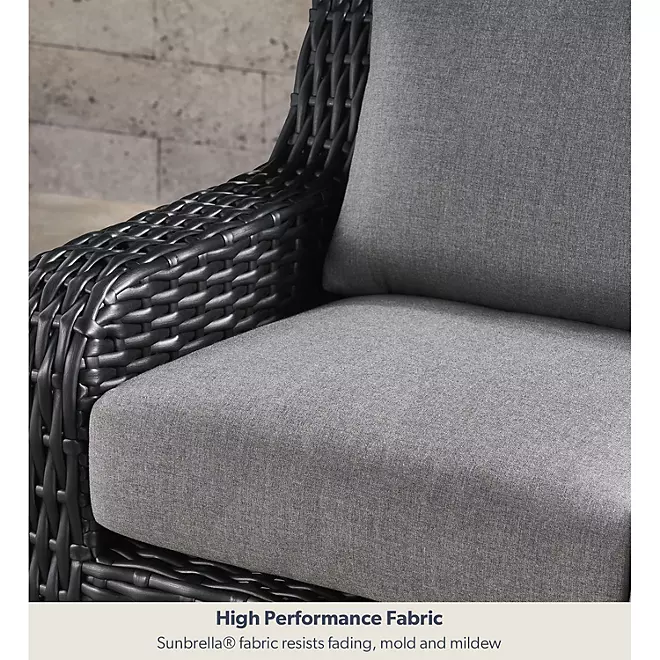 Athena 7-Piece Sectional with Firepit(FREE 120'' Cantilever Umbrella)