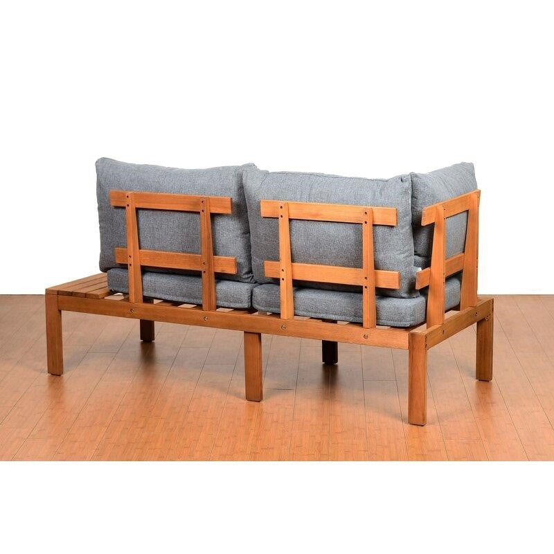 Jacobson Solid Wood 4 - Person Seating Group with Cushions