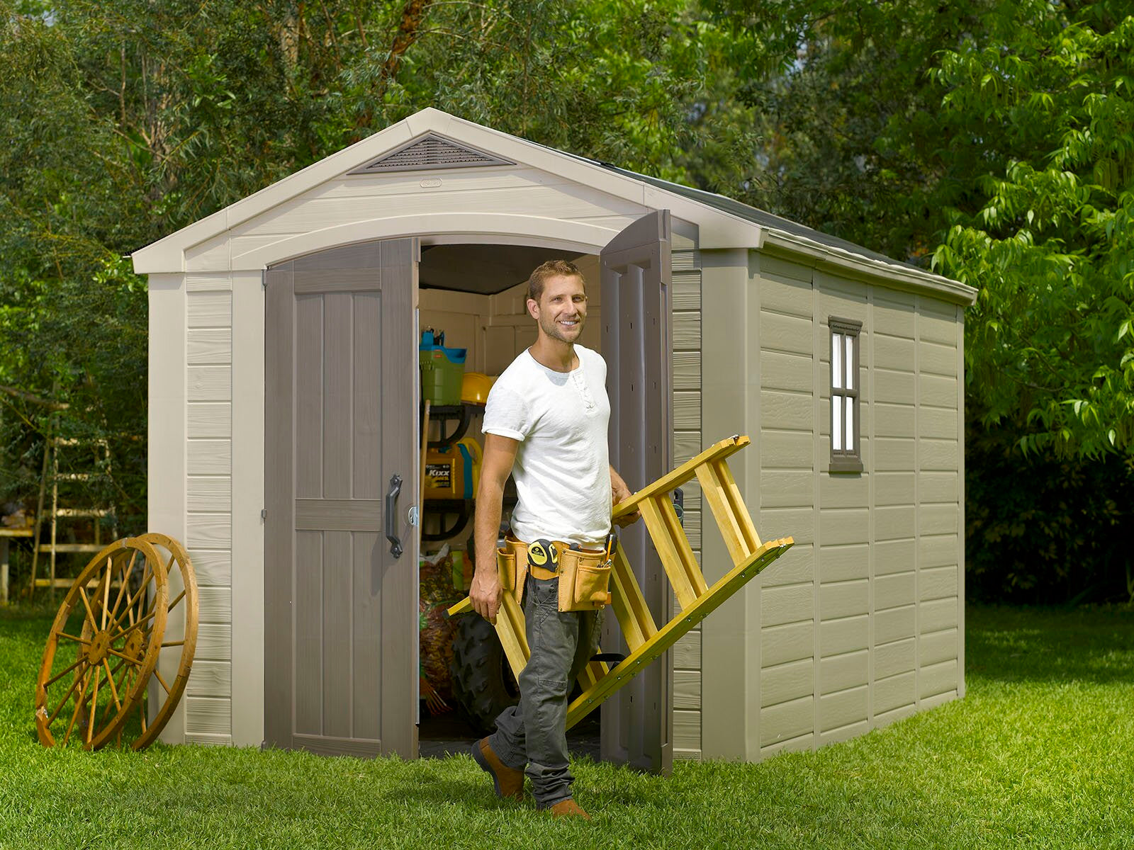 Factor 8 ft. W x 11 ft. D Resin Storage Shed