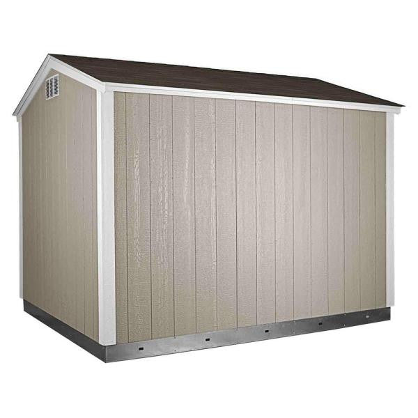 Installed The Tahoe Series Tall Ranch 8 ft. x 10 ft. x 8 ft. 6 in. Painted Wood Storage Building Shed and Sidewall Door