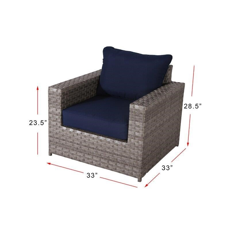 Kordell Wicker/Rattan 10 - Person Seating Group with Cushions