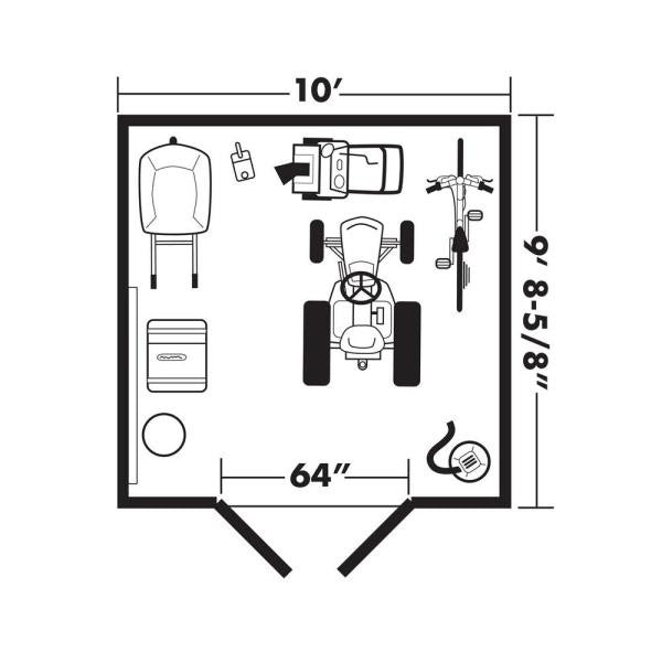 Do-It-Yourself Princeton 10 ft. x 10 ft. Wood Storage Shed Building